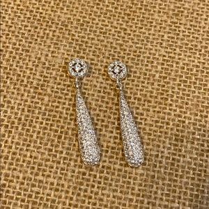 INC earrings EUC, rhinestone and silver dangle earrings